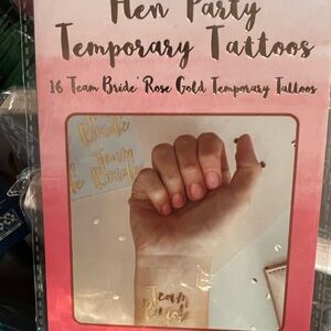 Hen Party Temporary Tattoos - Rose Gold Bachelorette tattoos